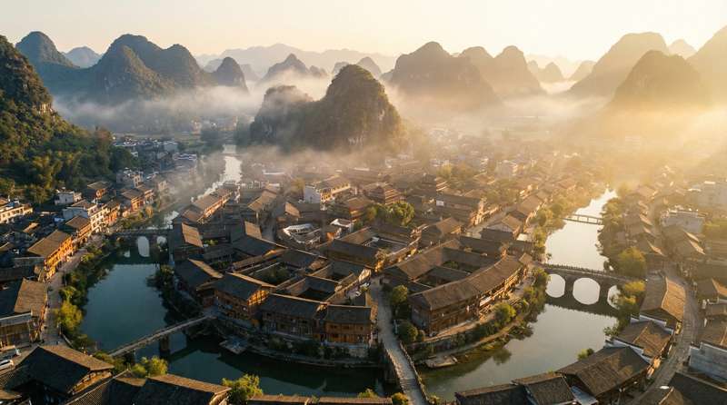 高跟踩踏视频-古镇晨曦